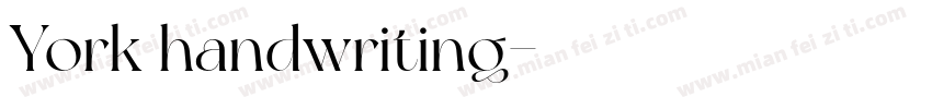 York handwriting字体转换